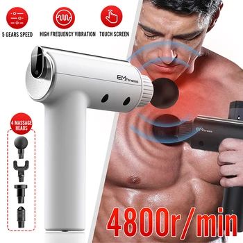 4800 r/min Therapy Massage Gun 5Gears Muscle Massager Pain Sport Massage Machine Relax Body Slimming Relief 6 Heads Touch Screen
4800 r/min Therapy Massage Gun 5Gears Muscle Massager Pain Sport Massage Machine Relax Body Slimming Relief 6 Heads Touch Screen