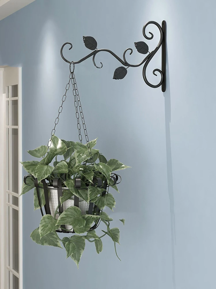 Decorative Iron Wall Hanging Hooks Plant Flower Hanger Bracket European-style Hanging Basket Black Outdoor Indoor Garden Decor
Decorative Iron Wall Hanging Hooks Plant Flower Hanger Bracket European-style Hanging Basket Black Outdoor Indoor Garden Decor