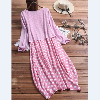Women Summer Casual Polka Dot Long Sleeve Two Pieces Set Plus Size Vintage Long Maxi Dress
Women Summer Casual Polka Dot Long Sleeve Two Pieces Set Plus Size Vintage Long Maxi Dress
