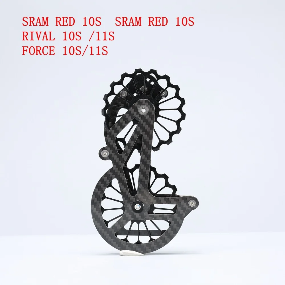 

17T Road Bicycle Bike Carbon fiber + ceramic bearing large guide rear Derailleur Pulley for SRAM RED/RIVAL/FORCE 10S/11S