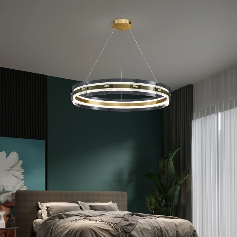 Modern Led Chandelier Home Light Copper Ring Ceiling Mounted Lighting Golden Acrylic Hanging Lamp for Living Dining Room Kitchen
Modern Led Chandelier Home Light Copper Ring Ceiling Mounted Lighting Golden Acrylic Hanging Lamp for Living Dining Room Kitchen