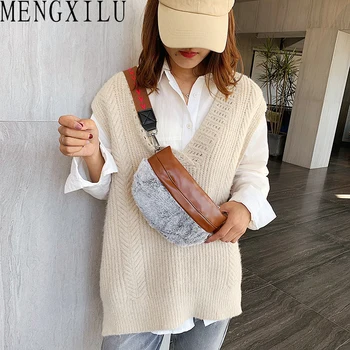 MENGXILU Casual Patchwork PU Plush Waist Bag Wide Belt Women Chest Bag Female Shoulder Bag Cell Phone Pocket Purse Fanny Packs
MENGXILU Casual Patchwork PU Plush Waist Bag Wide Belt Women Chest Bag Female Shoulder Bag Cell Phone Pocket Purse Fanny Packs
