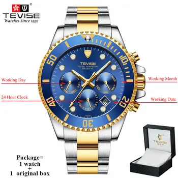 TEVISE Watch Men Auto Date Mechanical Watches Stainless Steel Self-Wind Automatic Watch Week Month Montre Homme Automatique
TEVISE Watch Men Auto Date Mechanical Watches Stainless Steel Self-Wind Automatic Watch Week Month Montre Homme Automatique