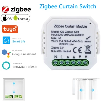 Tuya/Smart Life Zigbee Curtain Switch Module With Neutral Roller Shutter Blind Motor APP Remote Control For Google Home Alexa
Tuya/Smart Life Zigbee Curtain Switch Module With Neutral Roller Shutter Blind Motor APP Remote Control For Google Home Alexa