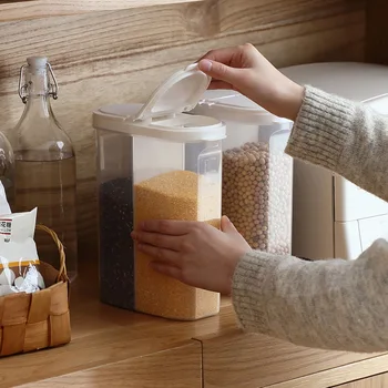 2 grid PET Plastic Food Containers Transparent Stackable Dry Food Storage Box Kitchen Spaghetti Noodles Sealed Containers
2 grid PET Plastic Food Containers Transparent Stackable Dry Food Storage Box Kitchen Spaghetti Noodles Sealed Containers
