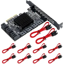 Pcie To Sata Expansion Card, Sata Pci Express Serial Adapter Card 10 Port 6 Gbps 10 SATA Cables For Bzzcoin Swarm Filcoin Mining
Pcie To Sata Expansion Card, Sata Pci Express Serial Adapter Card 10 Port 6 Gbps 10 SATA Cables For Bzzcoin Swarm Filcoin Mining