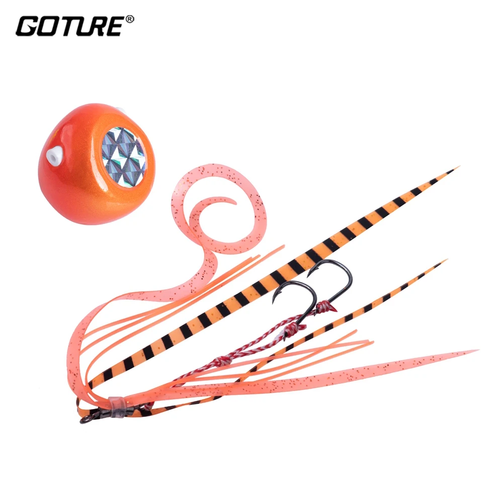 Goture Sliding Kabura Fishing Lure Jig 60g 80g 100g 120g Inchiku Fishing Lure with Silicone Skirt
Goture Sliding Kabura Fishing Lure Jig 60g 80g 100g 120g Inchiku Fishing Lure with Silicone Skirt