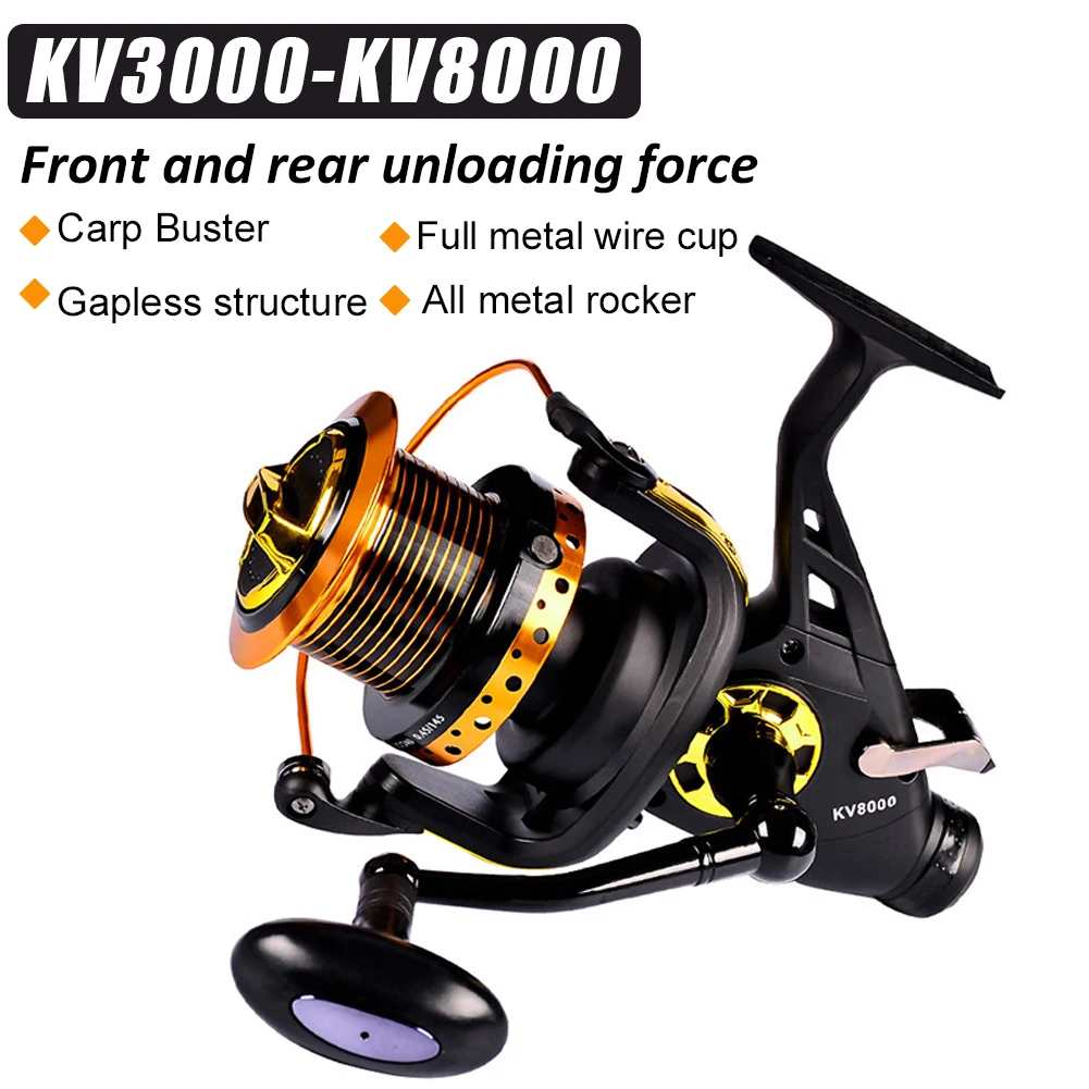 KV3000-KV8000 double unloading force fish reel Sea Carp Fishing Spinning Reel Baitfeeder 13 + 1BB Axis Vertical Front Rear Drag
KV3000-KV8000 double unloading force fish reel Sea Carp Fishing Spinning Reel Baitfeeder 13 + 1BB Axis Vertical Front Rear Drag