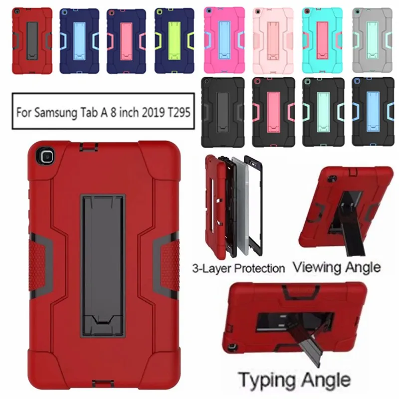 For Samsung Galaxy Tab A 8.0 Inch 2019 SM-T295 T290 T297 Multiple Protection Heavy Case With Bracket Hit Color Tablet Cover
For Samsung Galaxy Tab A 8.0 Inch 2019 SM-T295 T290 T297 Multiple Protection Heavy Case With Bracket Hit Color Tablet Cover