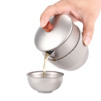 Lixada Titanium Teapot 300ml Outdoor Camping Titanium Teapot Kettle Tea Maker with Infuser Camping Water Teapot Tableware
Lixada Titanium Teapot 300ml Outdoor Camping Titanium Teapot Kettle Tea Maker with Infuser Camping Water Teapot Tableware