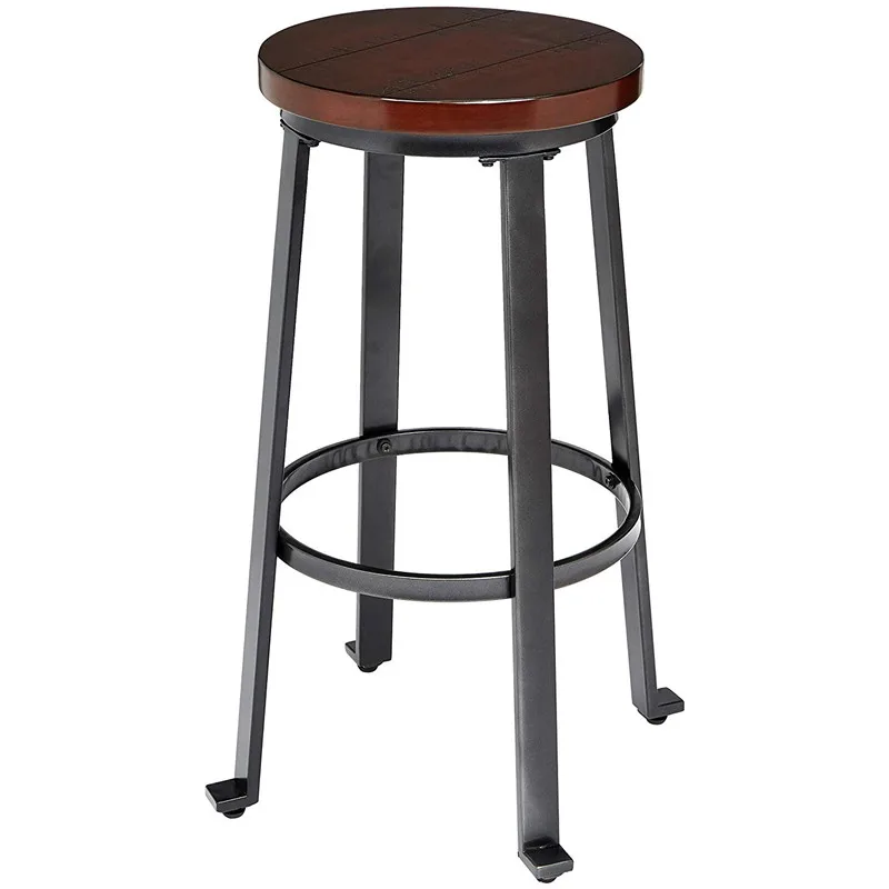 2PCS Solid Wood Bar Stool Round Seat Loft Style Furniture Counter Minimalist Bar Stool 4 Metal Leg Bar Chair 30inch
2PCS Solid Wood Bar Stool Round Seat Loft Style Furniture Counter Minimalist Bar Stool 4 Metal Leg Bar Chair 30inch