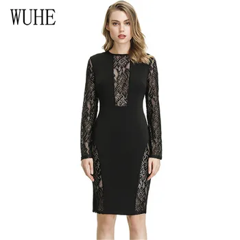 WUHE Stylish Lace Patchwork Vintage Hollow Out Mini Dress Women Fashional Sexy Sheath Dresses Autumn Christmas Party Vestidos 
WUHE Stylish Lace Patchwork Vintage Hollow Out Mini Dress Women Fashional Sexy Sheath Dresses Autumn Christmas Party Vestidos