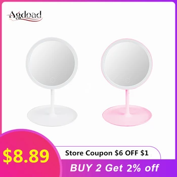 Stepless Dimmable LED Makeup Mirror Adjustable 90 Rotation Tabletop Touch Lights Vanity Mirror Home Travel Cosmetics espelho
Stepless Dimmable LED Makeup Mirror Adjustable 90 Rotation Tabletop Touch Lights Vanity Mirror Home Travel Cosmetics espelho