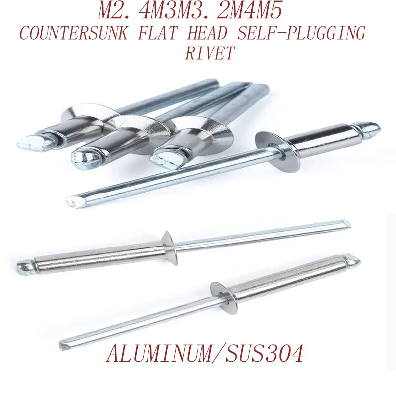 100pcs/lotM2.4M3M3.2M4M5Aluminum Stainless steel304 countersunk flat head self-plugging pop rivet pulling blind furniture 1212
100pcs/lotM2.4M3M3.2M4M5Aluminum Stainless steel304 countersunk flat head self-plugging pop rivet pulling blind furniture 1212