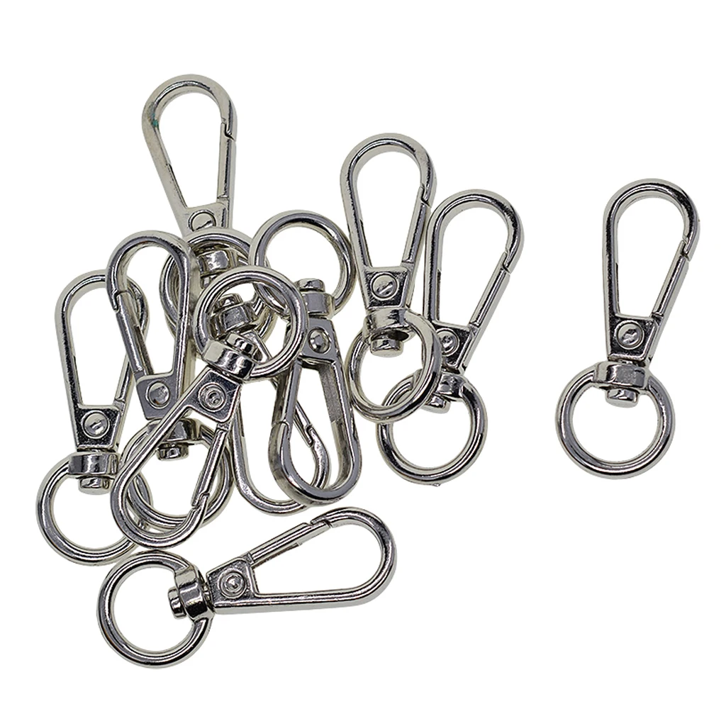 10pcs Lobster Swivel Clasps Clips Bag Key Hook Keychain O Key 10pcs Lobster Swivel Clasps Clips Bag Key Hook Keychain O Key