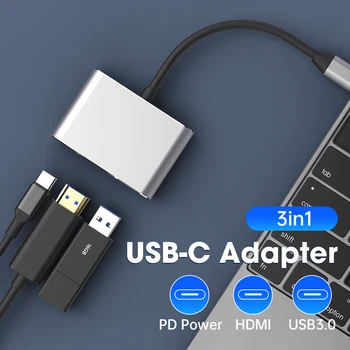 3 in 1 USB-C To PD plug Power HDMI USB 3.0 Adapter For Macbook Smart TV For Huawei Oneplus Mobile Phone
3 in 1 USB-C To PD plug Power HDMI USB 3.0 Adapter For Macbook Smart TV For Huawei Oneplus Mobile Phone