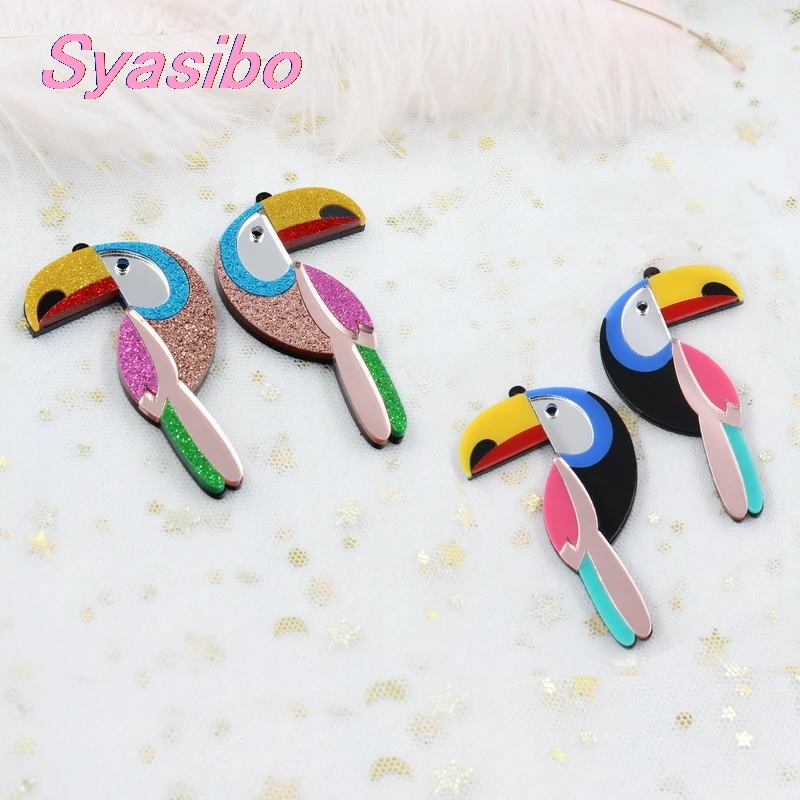 (2pairs)70mm Acrylic Bird Earrings Vintage Bird DIY Toucan For Drop Earring High Quality Acrlic Glitter Laser Cutout-HP009
(2pairs)70mm Acrylic Bird Earrings Vintage Bird DIY Toucan For Drop Earring High Quality Acrlic Glitter Laser Cutout-HP009
