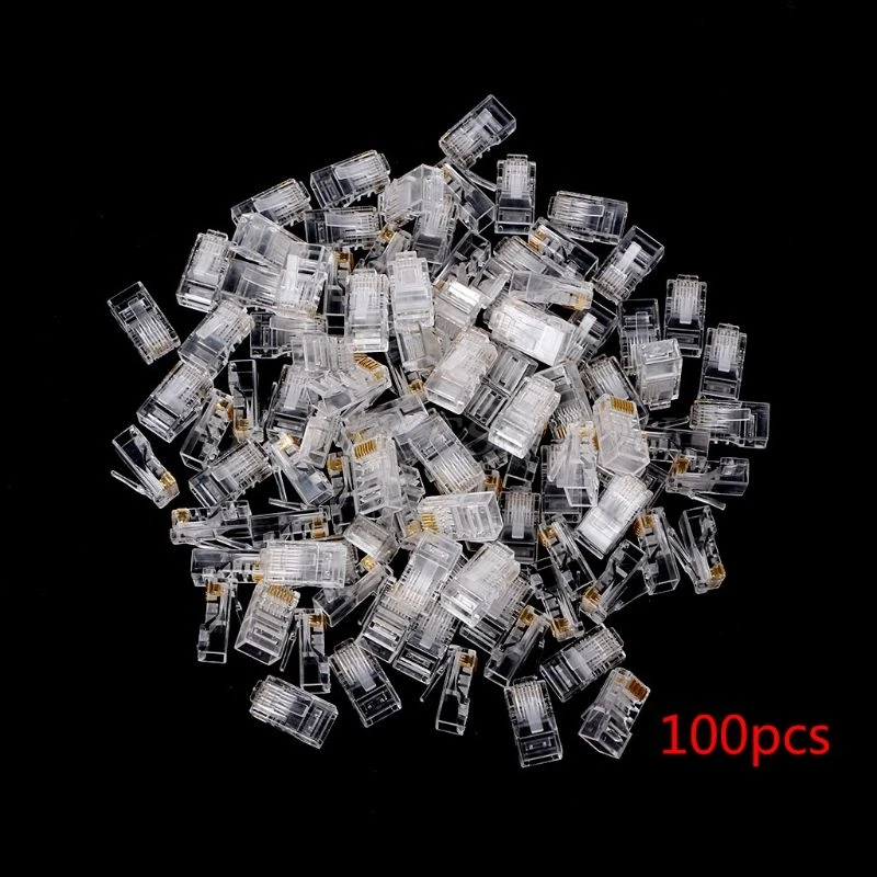 NEW 25/100/200/500PCS Gold plated RJ45 Net Network Modular Plug Cat5 CAT5e Connector 8P8C utp Unshielded Modular Rj45 Plug
NEW 25/100/200/500PCS Gold plated RJ45 Net Network Modular Plug Cat5 CAT5e Connector 8P8C utp Unshielded Modular Rj45 Plug