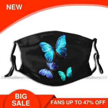 Butterfly Mouth Face Mask Blue Butterfly Facial Mask Polyester for Adult with Filters Lovely Mask
Butterfly Mouth Face Mask Blue Butterfly Facial Mask Polyester for Adult with Filters Lovely Mask