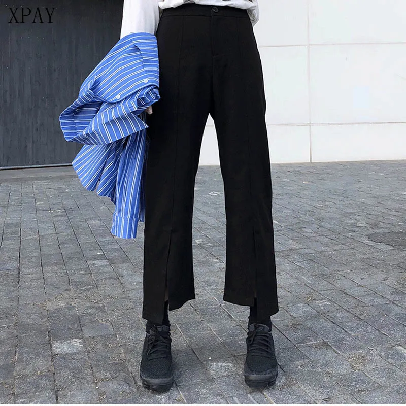 2020 New Summer Autumn Empire Fork Flare Pants Button Female Casual Solid Loose High Waist All Match Ankle Length Pants
2020 New Summer Autumn Empire Fork Flare Pants Button Female Casual Solid Loose High Waist All Match Ankle Length Pants