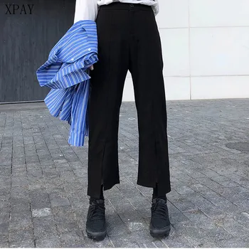 2020 New Summer Autumn Empire Fork Flare Pants Button Female Casual Solid Loose High Waist All Match Ankle Length Pants
2020 New Summer Autumn Empire Fork Flare Pants Button Female Casual Solid Loose High Waist All Match Ankle Length Pants