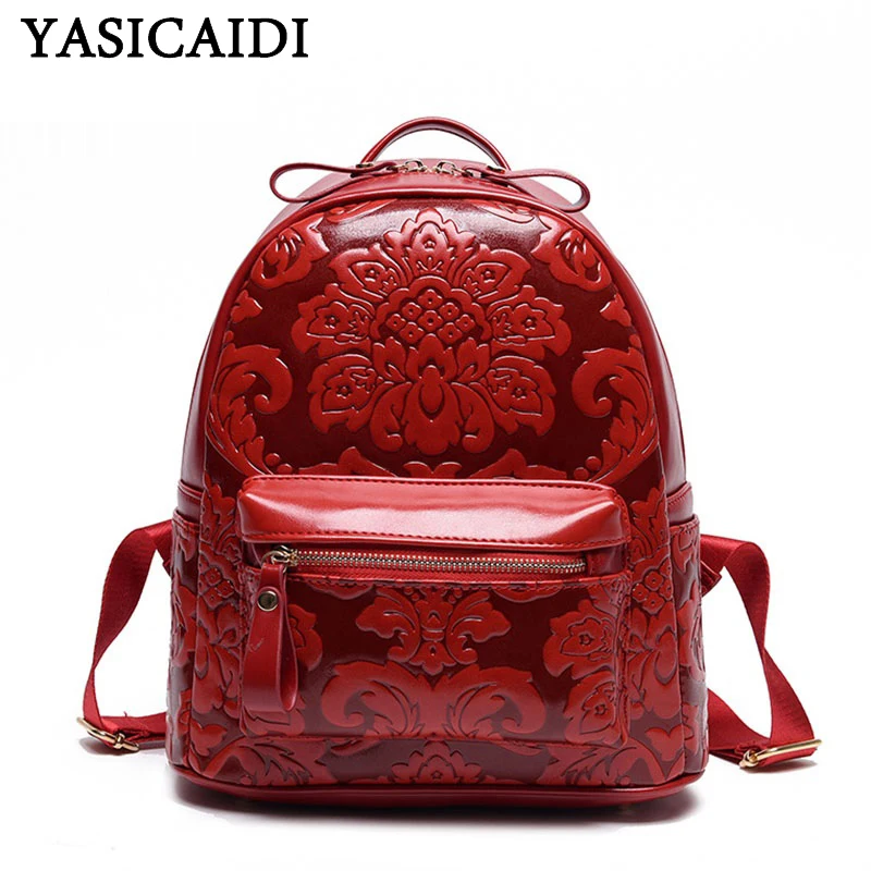 YASICAIDI 2019 National Embossing Backpack Floral Printing PU Women Shoulder Bag Vintage Leather Rucksack Bag Pack mochila mujer
YASICAIDI 2019 National Embossing Backpack Floral Printing PU Women Shoulder Bag Vintage Leather Rucksack Bag Pack mochila mujer