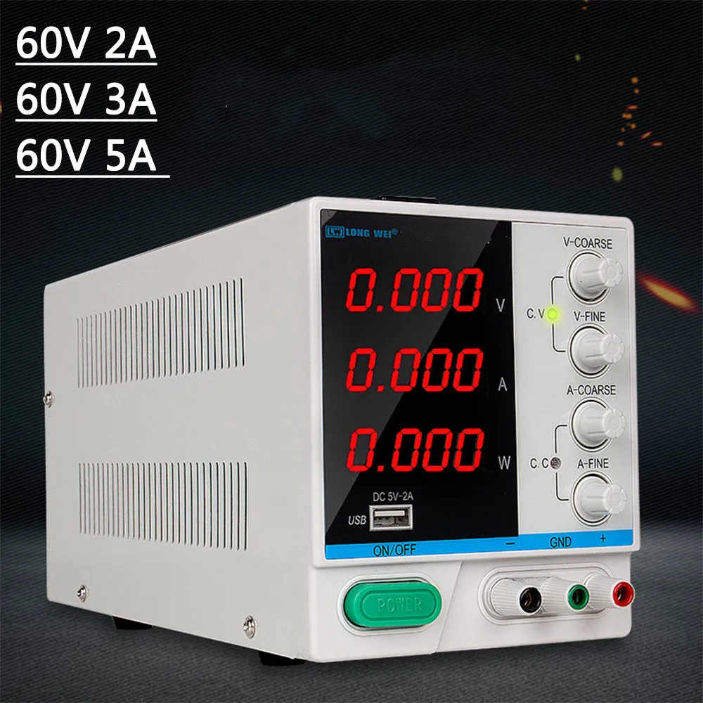 New LED Digital DC Adjustable Power Supply 60V 5A 3A 2A Switching Voltage Regulators Power Source Repair Tool Current Stabilizer
New LED Digital DC Adjustable Power Supply 60V 5A 3A 2A Switching Voltage Regulators Power Source Repair Tool Current Stabilizer