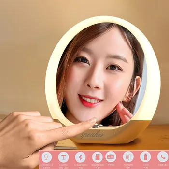 Bluetooth 5.0 Speaker Table Lamp LED Makeup Mirror Speaker Home Remote Control Wireless Audio with FM Radio Support TF
Bluetooth 5.0 Speaker Table Lamp LED Makeup Mirror Speaker Home Remote Control Wireless Audio with FM Radio Support TF
