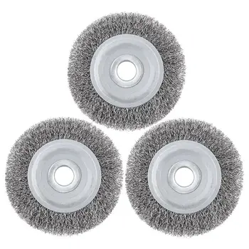 3Pcs 100Mm Diameter Stainless Steel Wire Polishing Brush Wheels Set With 16Mm Hole Parallel Shape For Polished Derusting Tools 
3Pcs 100Mm Diameter Stainless Steel Wire Polishing Brush Wheels Set With 16Mm Hole Parallel Shape For Polished Derusting Tools