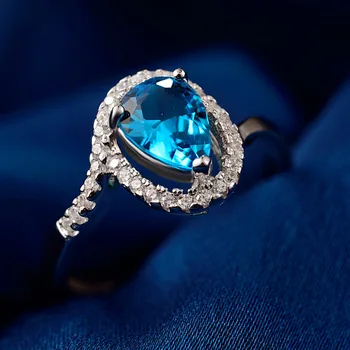 Vintage Female Blue Water Drop Ring silver color Crystal Wedding Rings For Women Charm Bridal Round Engagement Ring 
Vintage Female Blue Water Drop Ring silver color Crystal Wedding Rings For Women Charm Bridal Round Engagement Ring