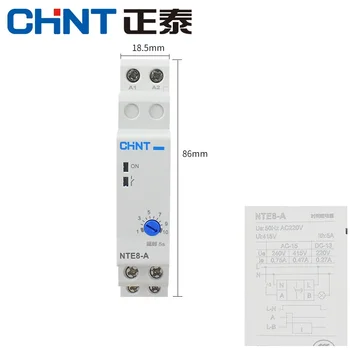 

New CHINT NTE8-A 5s 10s 120s 480s CE 220V Power Off Time Delay Relay control-off delay Switch on latitude DIN RAIL DIGITAL timer