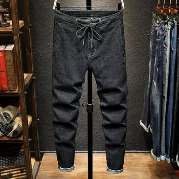 Jeans Men Denim Slim Black Solid Color Casual Spring Autumn Clothing Full Length High Quality Cowboy Fashion Wild Pencil Pants 
Jeans Men Denim Slim Black Solid Color Casual Spring Autumn Clothing Full Length High Quality Cowboy Fashion Wild Pencil Pants