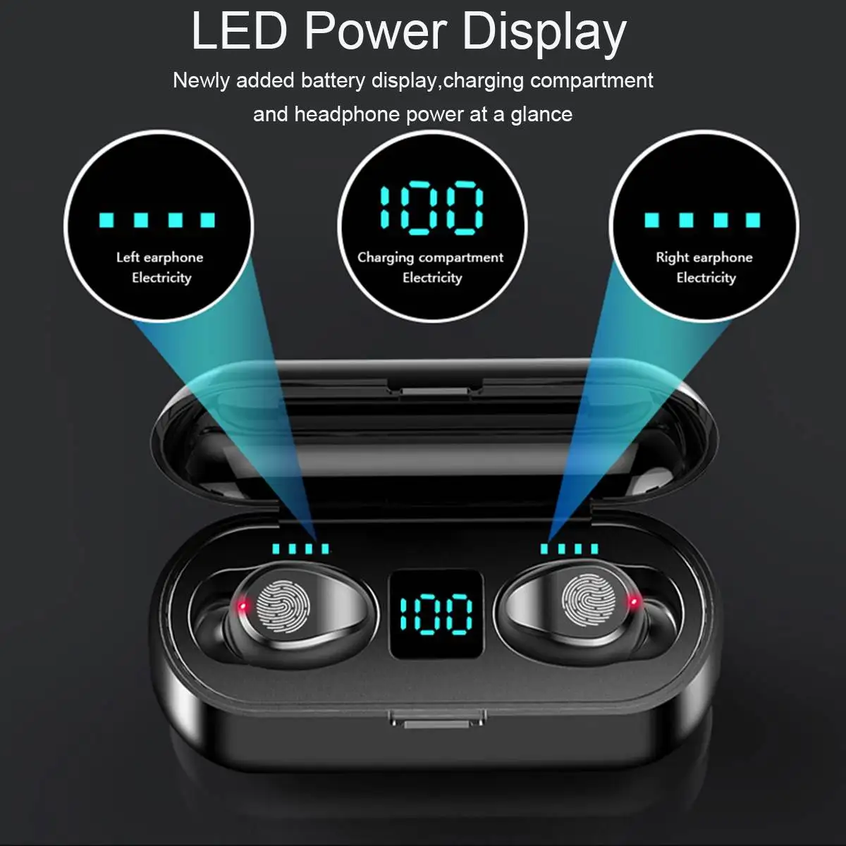 TWS Wireless Earphone bluetooth 5.0 LED Display Touch Stereo Waterproof Sport Earbuds With 2000mAh Power Bank For Xiaomi
TWS Wireless Earphone bluetooth 5.0 LED Display Touch Stereo Waterproof Sport Earbuds With 2000mAh Power Bank For Xiaomi