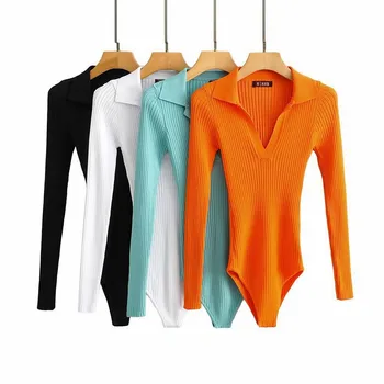NiceMix 2020 Fashion Women Jumpsuit V-Neck Knitted Bodysuit Sexy Long Sleeves Slim Solid Color Knitwear jumpsuit women body muje
NiceMix 2020 Fashion Women Jumpsuit V-Neck Knitted Bodysuit Sexy Long Sleeves Slim Solid Color Knitwear jumpsuit women body muje