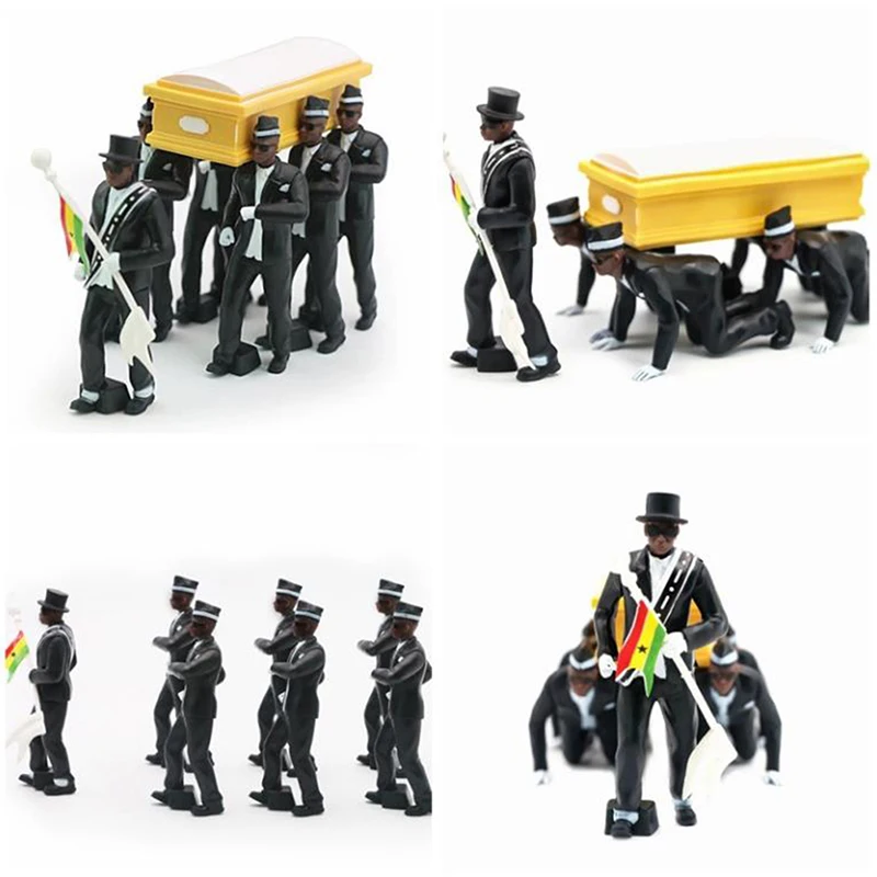 Cosplay Ghana Dancing Pallbearers Coffin Dance Figure Action Funeral Dancing Team Display Funny Accessories
Cosplay Ghana Dancing Pallbearers Coffin Dance Figure Action Funeral Dancing Team Display Funny Accessories