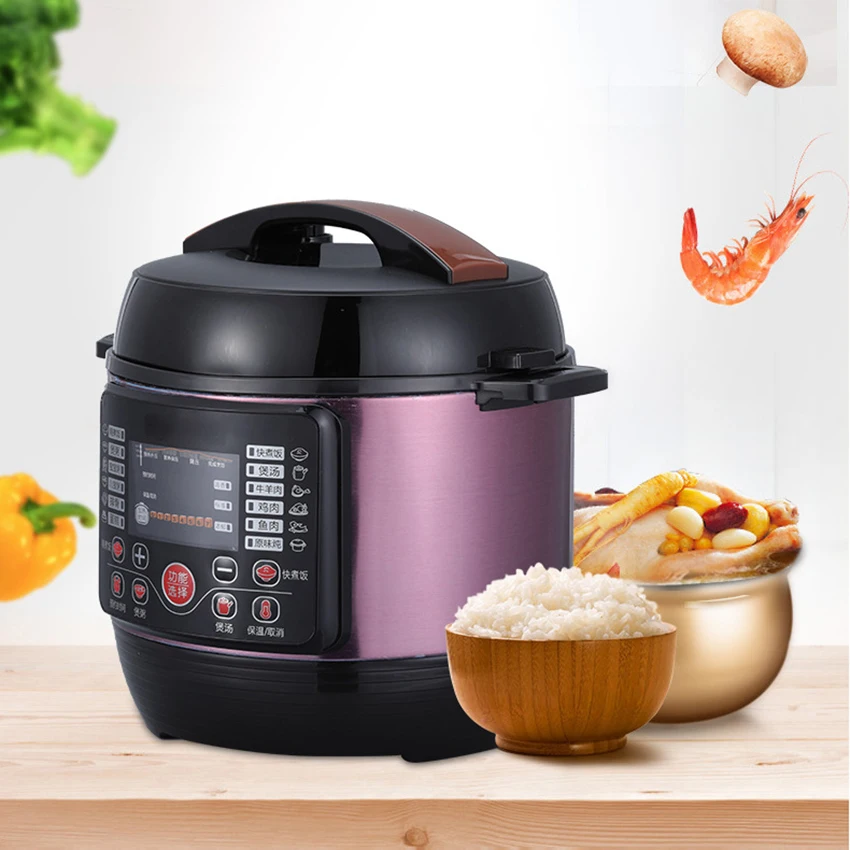 

5L Electric Pressure Rice Cooker Multicooker for Rice Porridge Soup Cooking Stewing Keep Warm Machine 24h Reservation 900W 220V