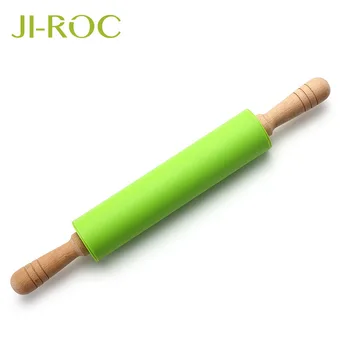 Silicone Rolling Pin Large Size Wooden Handle Rolling Pin Roller Flour Stick Dumpling Wrapper Rolling Pin
Silicone Rolling Pin Large Size Wooden Handle Rolling Pin Roller Flour Stick Dumpling Wrapper Rolling Pin