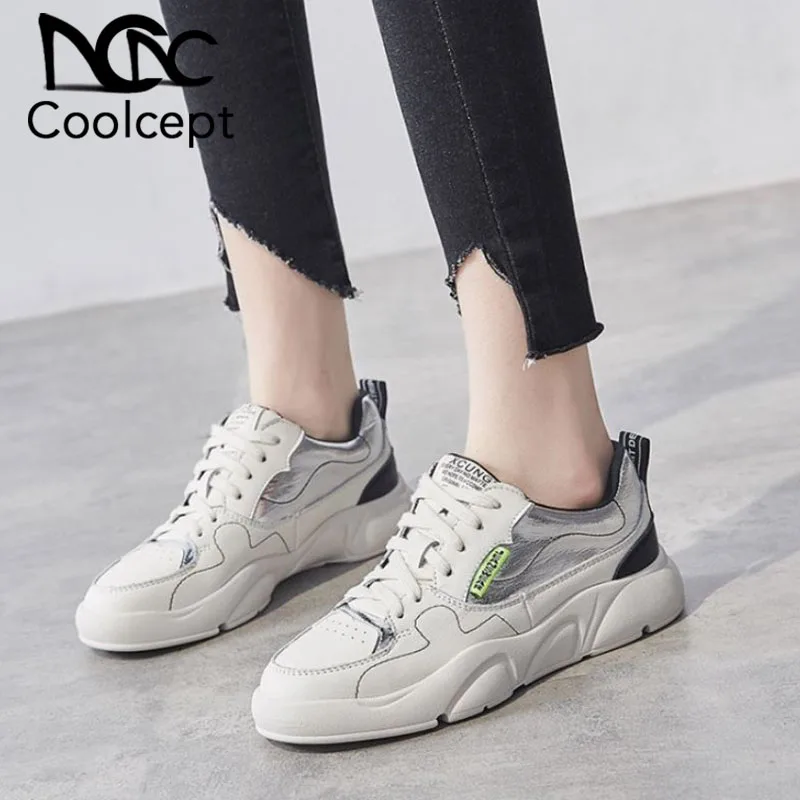 Coolcept Women Vulcaniced Shoes Fashion Mixed Color Flat Heels Platform Sneakers Genuine Leather Cross Strap Footwear Size 35-39
Coolcept Women Vulcaniced Shoes Fashion Mixed Color Flat Heels Platform Sneakers Genuine Leather Cross Strap Footwear Size 35-39