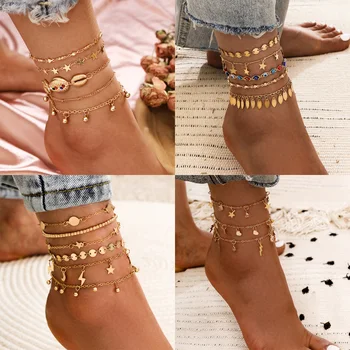 Wgoud Layered Gold Shell Pendant Chain Ankle Bracelet On Leg Foot Jewelry Boho Charm Anklets for Women Accessories Mujer
Wgoud Layered Gold Shell Pendant Chain Ankle Bracelet On Leg Foot Jewelry Boho Charm Anklets for Women Accessories Mujer