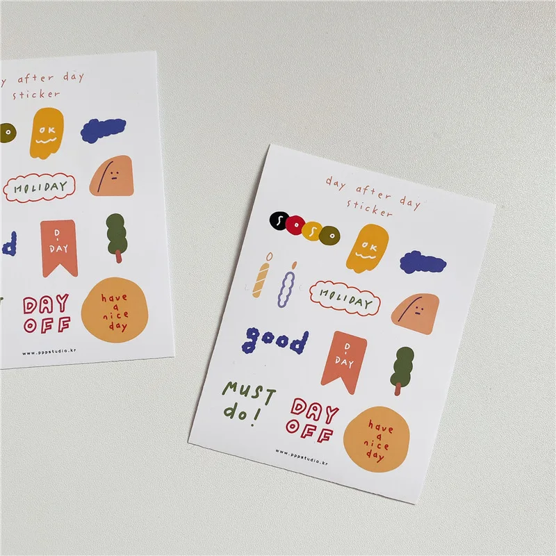 Милые наклейки с мультяшным рисунком в Корейском стиле, милые наклейки из ПВХ, канцелярские принадлежности, наклейки для творчества