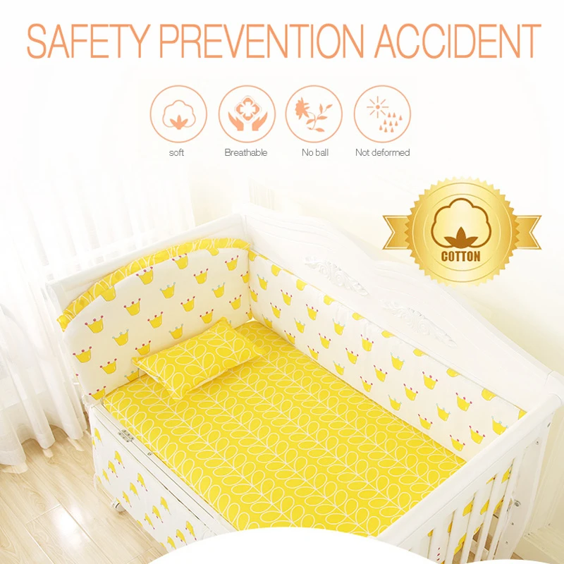 Multiple Colors Baby Bedding Fence Six-piece Set Four Seasons Universal Quilt Cover Pure Cotton Prevent Collision baby bedding 
Multiple Colors Baby Bedding Fence Six-piece Set Four Seasons Universal Quilt Cover Pure Cotton Prevent Collision baby bedding