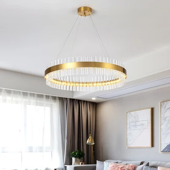 Luxury LED Chandelier Crystal Lamp For Living room Bedroom Modern Chandelier Lighting Circle Hanglamp Loft Light Nordic Lustre 
Luxury LED Chandelier Crystal Lamp For Living room Bedroom Modern Chandelier Lighting Circle Hanglamp Loft Light Nordic Lustre