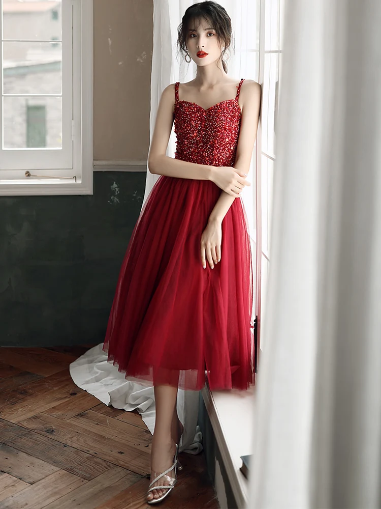 Burgundy Evening Dress Bling Beads robe de soiree Spaghetti Straps Women Formal Party Dress abiye gece elbisesi vestido de festa
Burgundy Evening Dress Bling Beads robe de soiree Spaghetti Straps Women Formal Party Dress abiye gece elbisesi vestido de festa