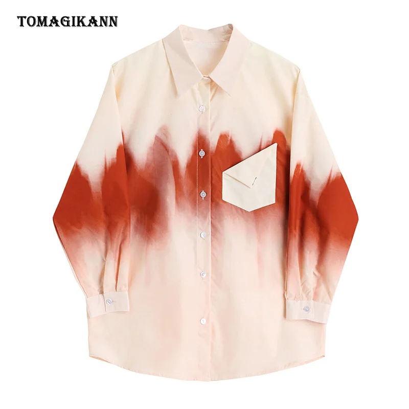 BF Shirts Women Oversize Tie-dye Pocket Blouse 2020 Spring Turn-down Collar Long Sleeve Blusa Femme Tops
BF Shirts Women Oversize Tie-dye Pocket Blouse 2020 Spring Turn-down Collar Long Sleeve Blusa Femme Tops