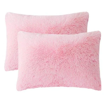 2Pcs Velvet Flannel Pillow Shams, Solid Color, Noinside Filler 2Pc Pillow Cases Fluffy, Pink
2Pcs Velvet Flannel Pillow Shams, Solid Color, Noinside Filler 2Pc Pillow Cases Fluffy, Pink