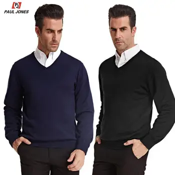 PAUL JONES Men’s Knitwear V-Neck Long Sleeve Sweater Solid Color Jumpers Stylish Knitted Pullover Classic Sweater Tops PJAD1034
PAUL JONES Men’s Knitwear V-Neck Long Sleeve Sweater Solid Color Jumpers Stylish Knitted Pullover Classic Sweater Tops PJAD1034