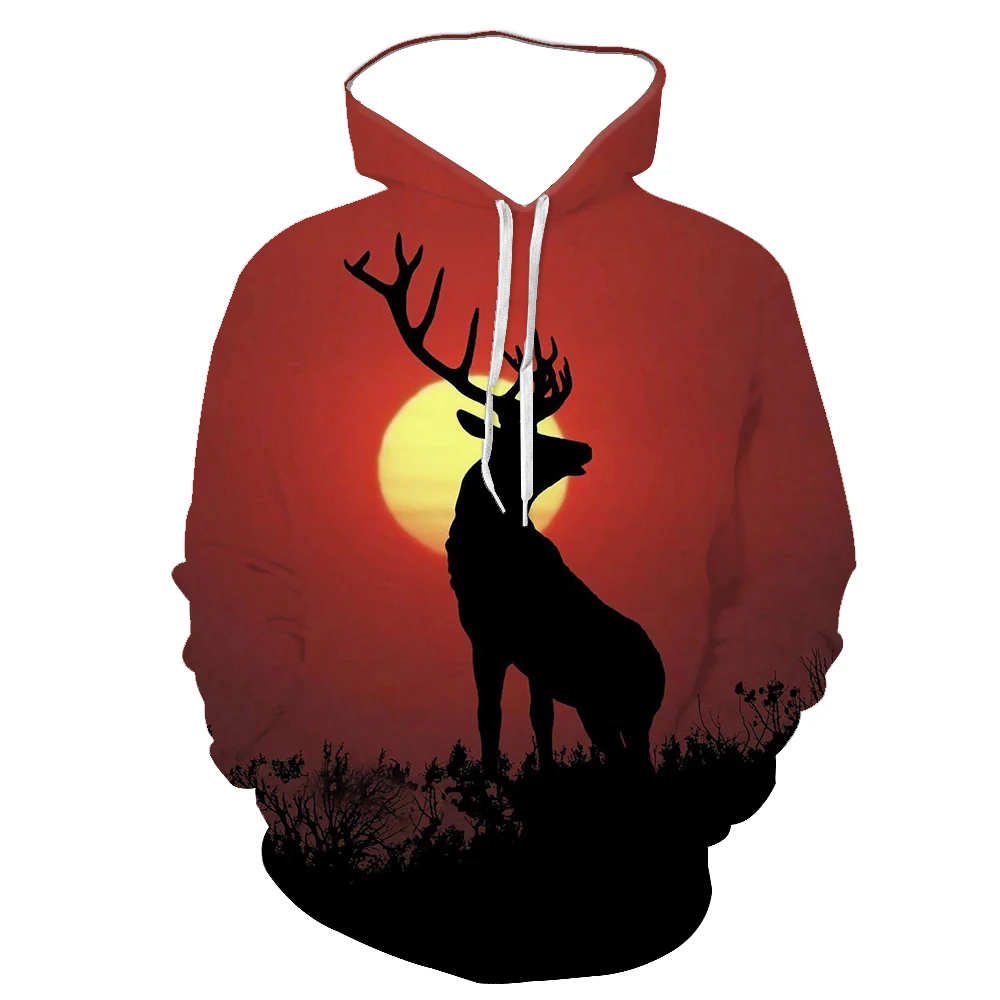 Spring And Autumn Long Sleeved Comfortable Round Neck Top Natural Animal Deer 3D Digital Printing Hoodie Men Clothing Harajuku
Spring And Autumn Long Sleeved Comfortable Round Neck Top Natural Animal Deer 3D Digital Printing Hoodie Men Clothing Harajuku