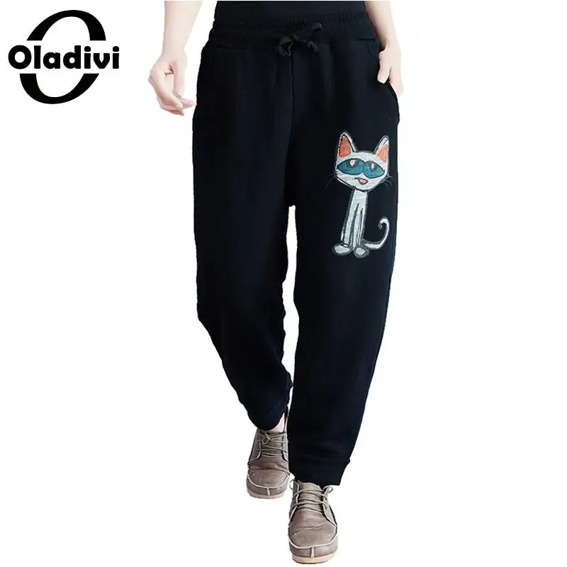 Oladivi Brand Apparel Women Casual Pockets Pant Trousers Ladies Fashion Print Loose Black Capris Girl Pantalone Harem Pants
Oladivi Brand Apparel Women Casual Pockets Pant Trousers Ladies Fashion Print Loose Black Capris Girl Pantalone Harem Pants