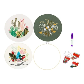 HOT-3 Pack Embroidery Starter Kit with Pattern, Embroidery Kit Including Embroidery Cloth with Pattern
HOT-3 Pack Embroidery Starter Kit with Pattern, Embroidery Kit Including Embroidery Cloth with Pattern