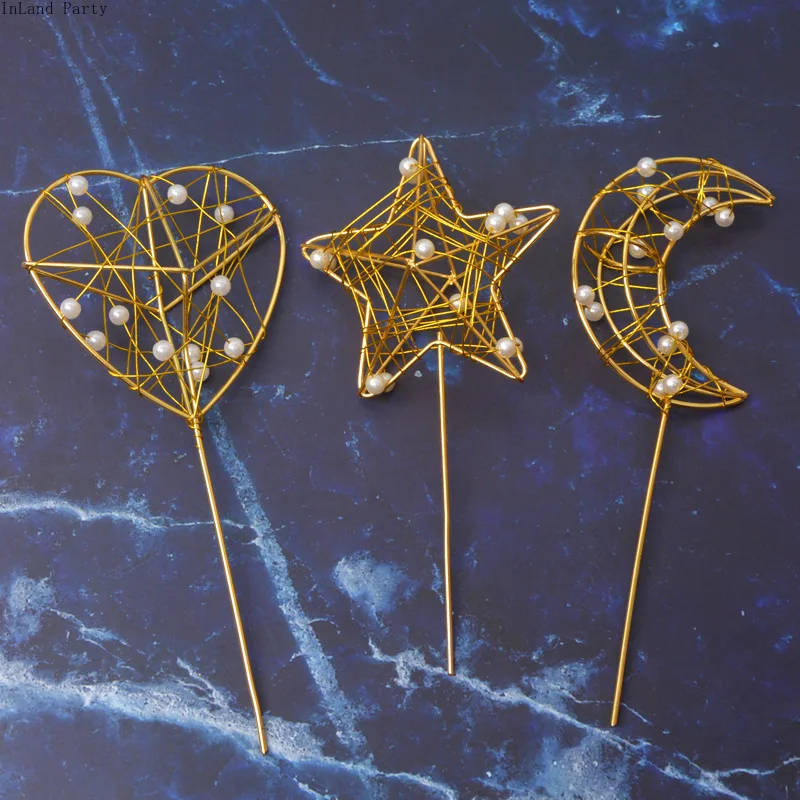 Golden Star and moon pattern Cake Topper Party Supplies Acrylic Happy Birthday Cake Topper For Cupcake Birthday Party Decoration
Golden Star and moon pattern Cake Topper Party Supplies Acrylic Happy Birthday Cake Topper For Cupcake Birthday Party Decoration